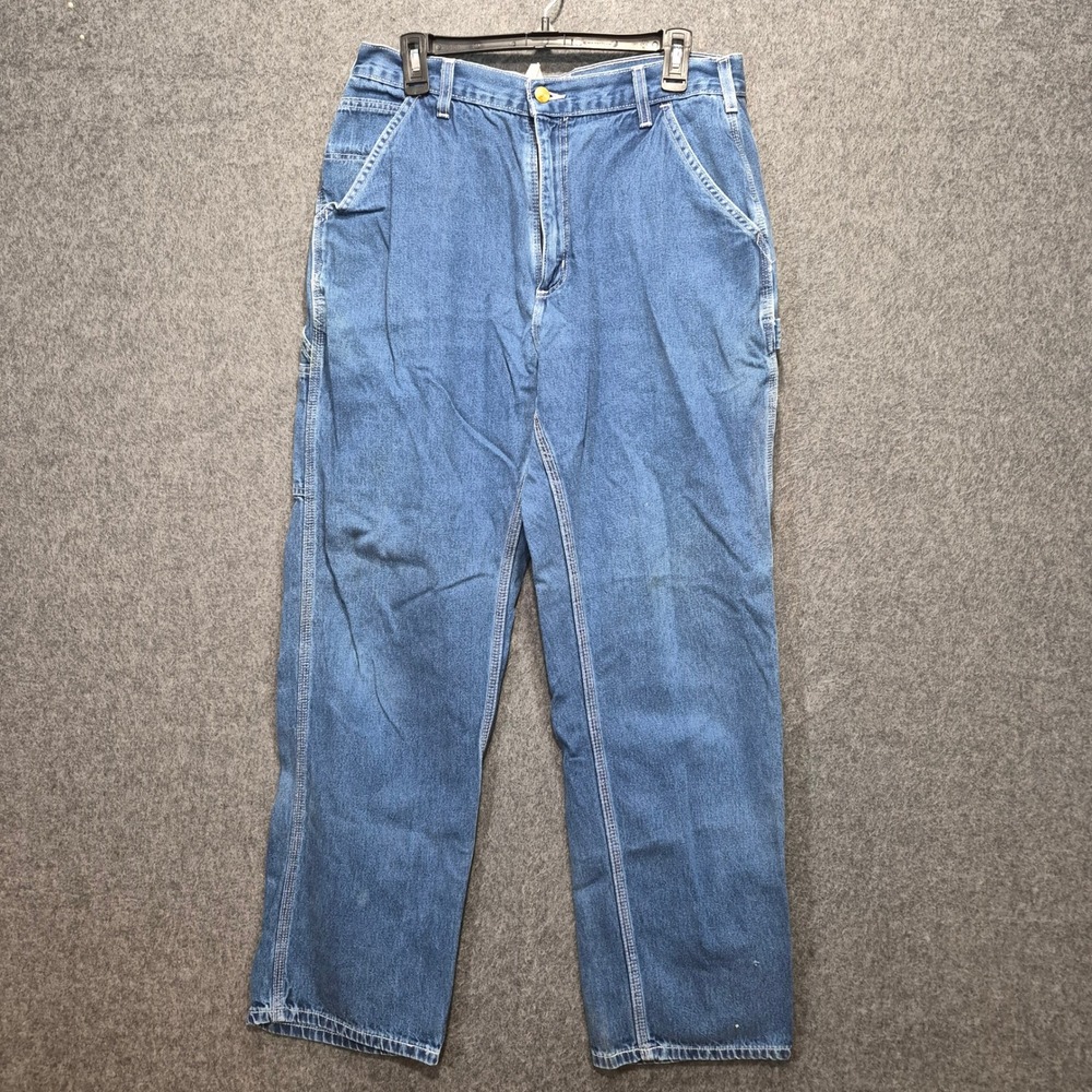 Vtg Y2K Carhartt 34 x 32 Jeans 100% Cotton Utility Work Farm Grunge Welding